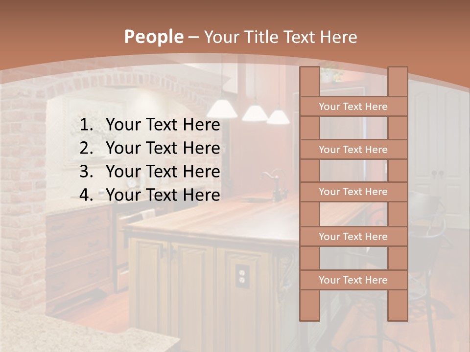 Bungalows At A Tropical Resort PowerPoint Template