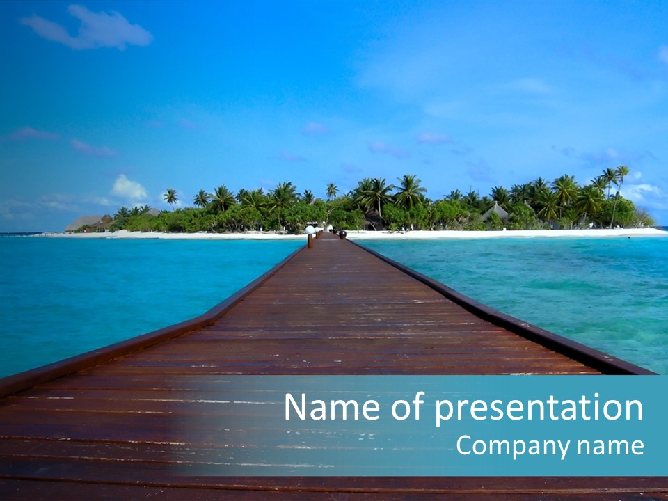 A Small Resort Island In The Indian Ocean. PowerPoint Template