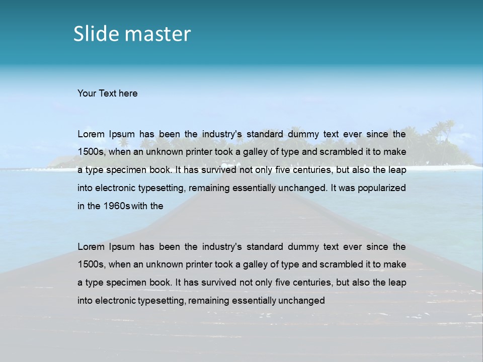 A Small Resort Island In The Indian Ocean. PowerPoint Template