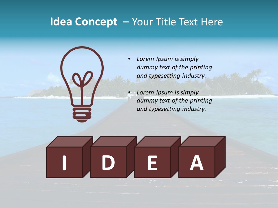 A Small Resort Island In The Indian Ocean. PowerPoint Template