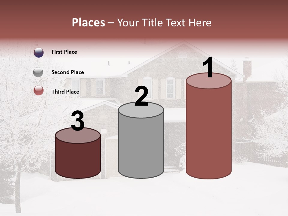 House In A Heavy Snowfall PowerPoint Template