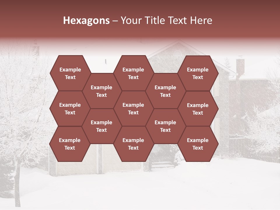 House In A Heavy Snowfall PowerPoint Template