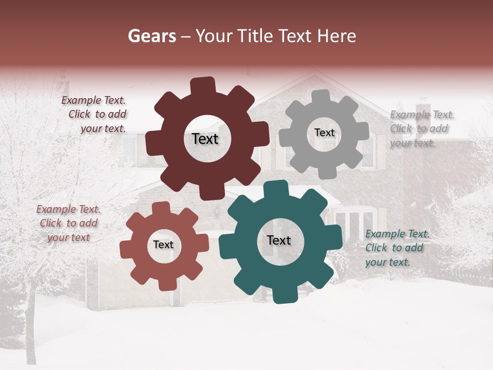 House In A Heavy Snowfall PowerPoint Template