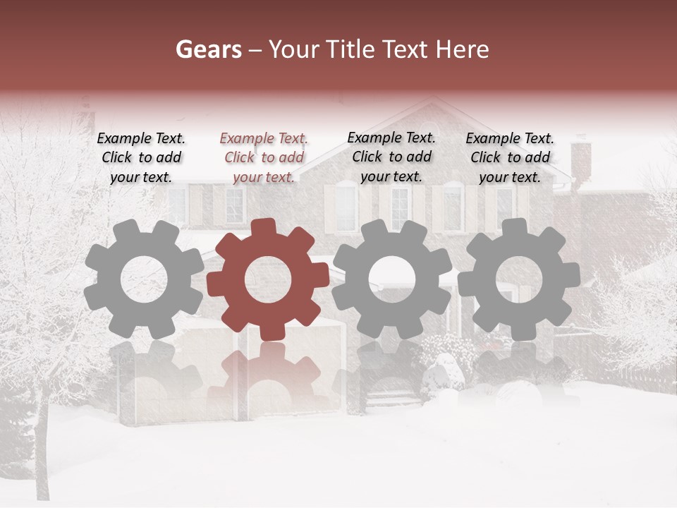 House In A Heavy Snowfall PowerPoint Template