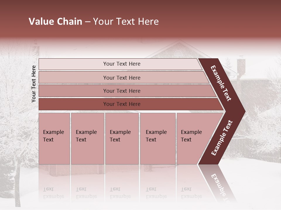House In A Heavy Snowfall PowerPoint Template
