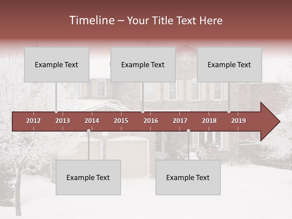 House In A Heavy Snowfall PowerPoint Template