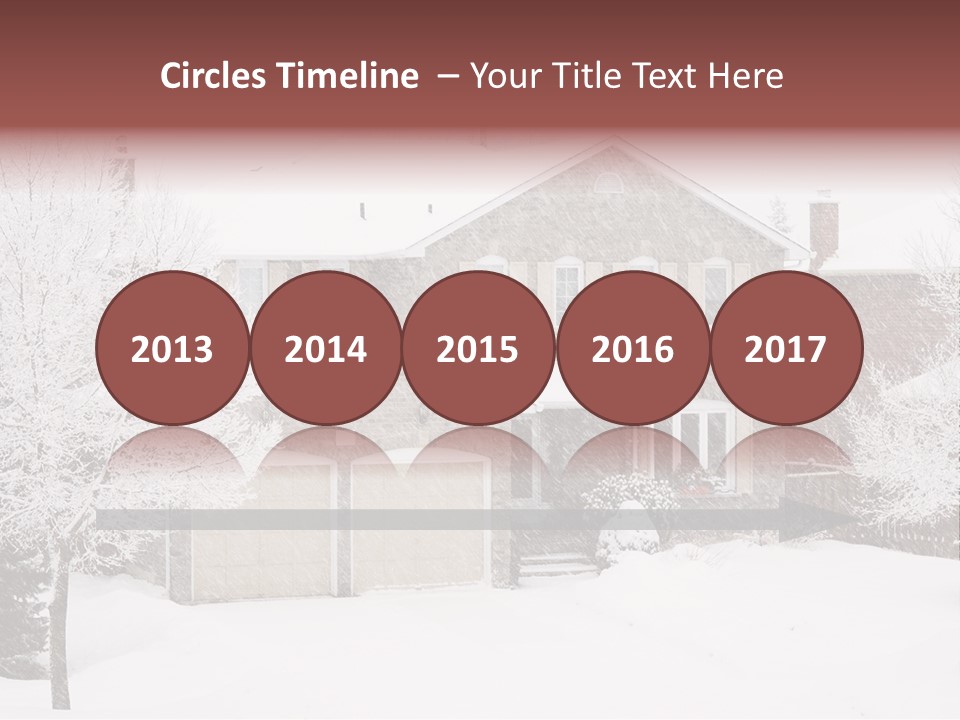 House In A Heavy Snowfall PowerPoint Template