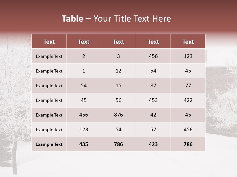 House In A Heavy Snowfall PowerPoint Template