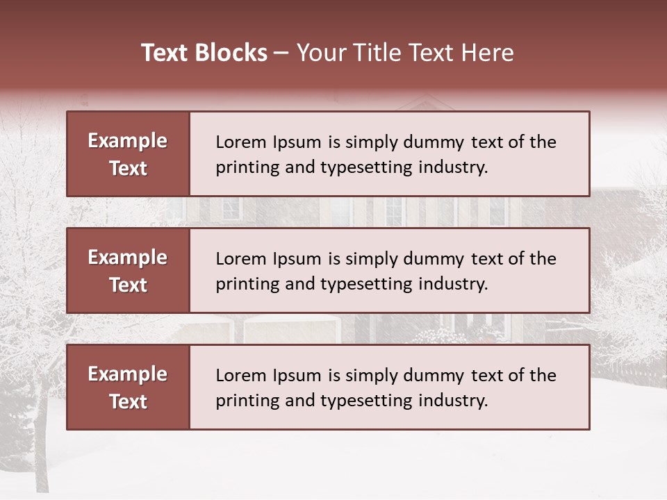 House In A Heavy Snowfall PowerPoint Template
