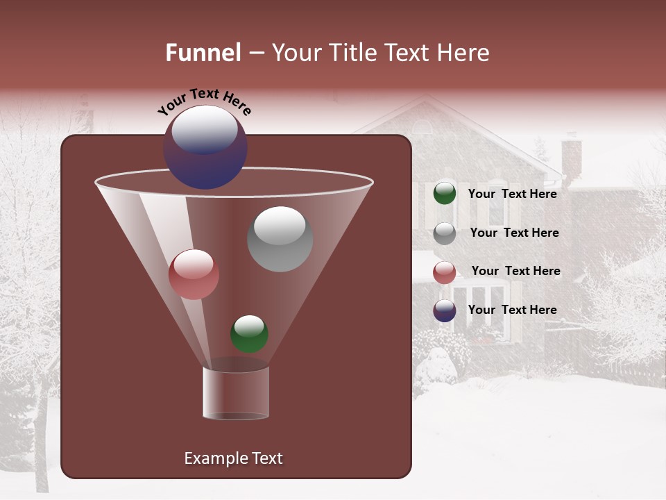House In A Heavy Snowfall PowerPoint Template