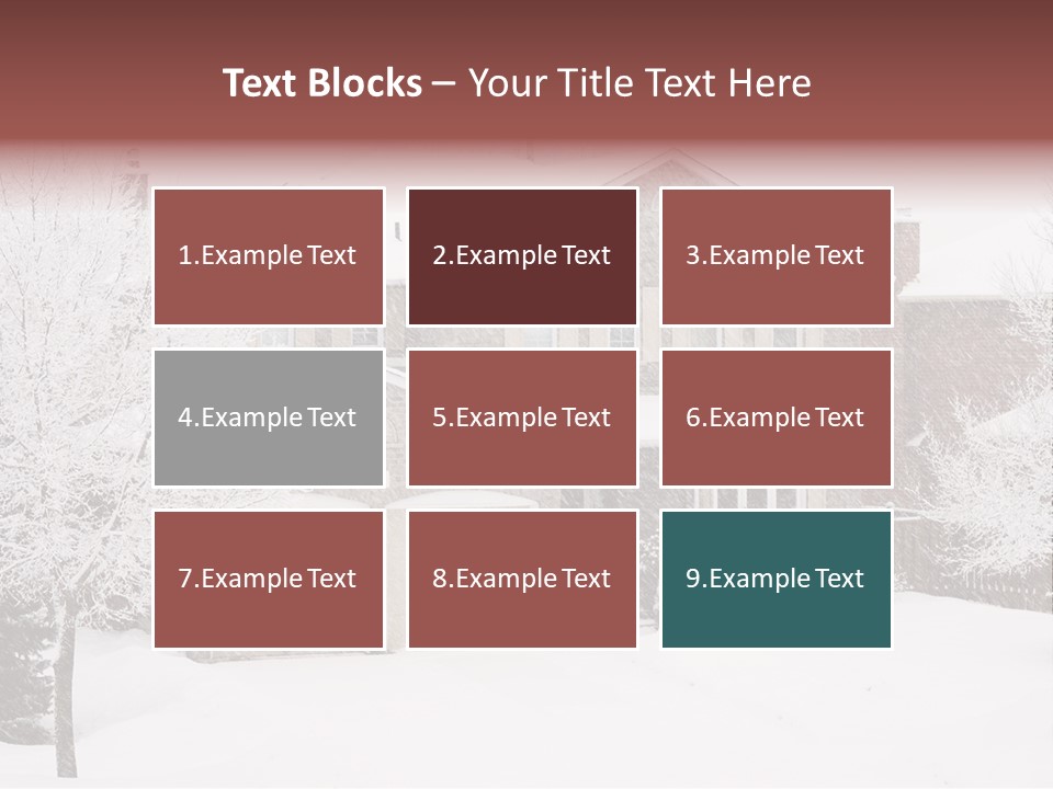 House In A Heavy Snowfall PowerPoint Template