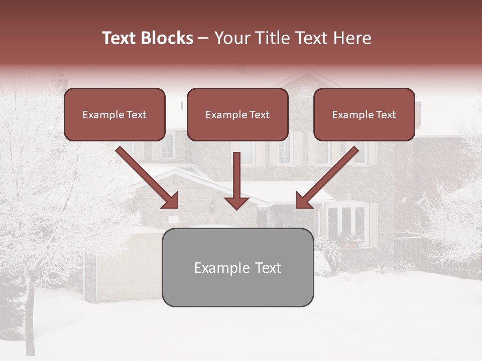 House In A Heavy Snowfall PowerPoint Template