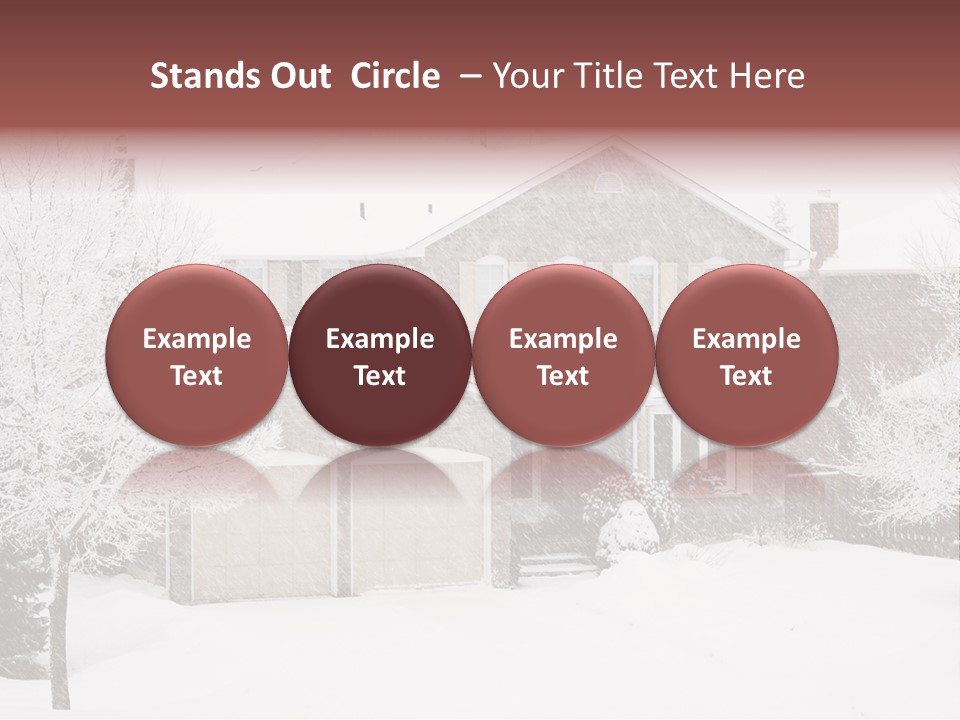 House In A Heavy Snowfall PowerPoint Template
