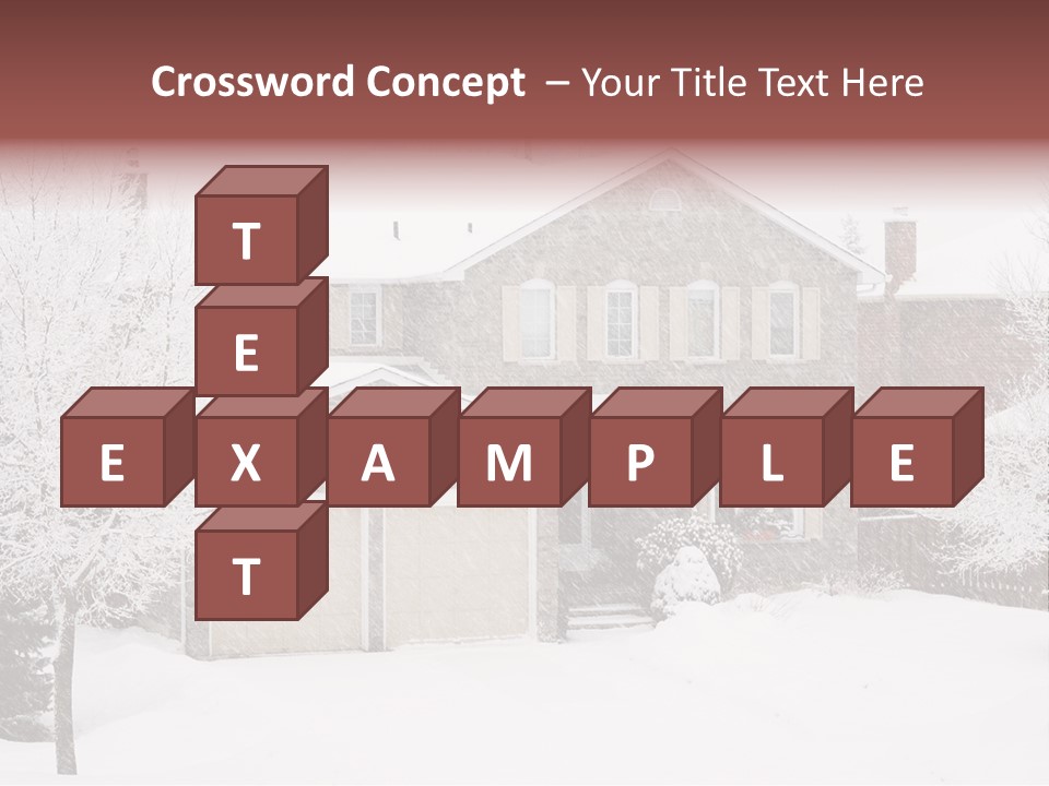 House In A Heavy Snowfall PowerPoint Template