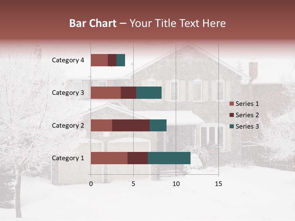 House In A Heavy Snowfall PowerPoint Template