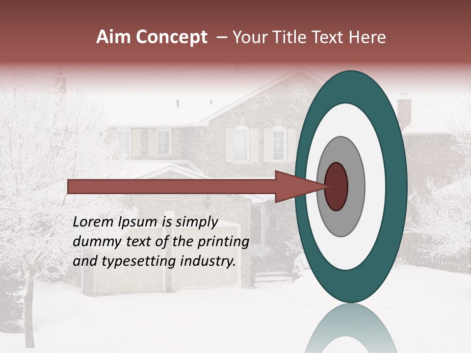 House In A Heavy Snowfall PowerPoint Template