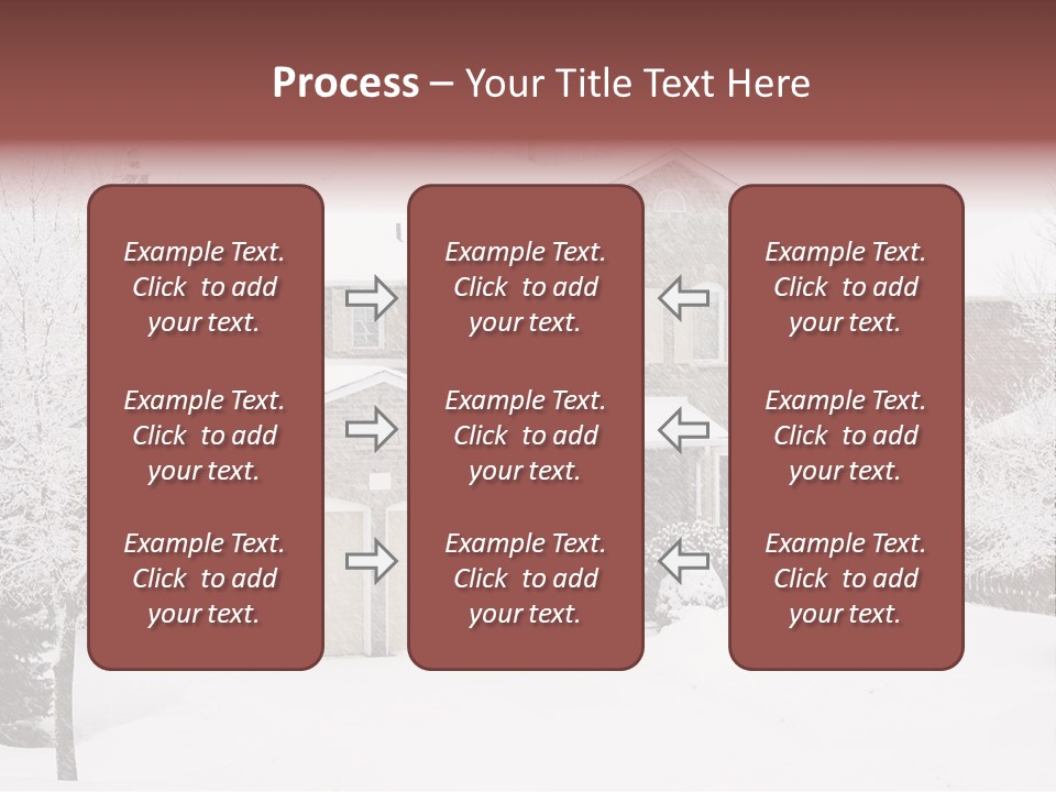 House In A Heavy Snowfall PowerPoint Template