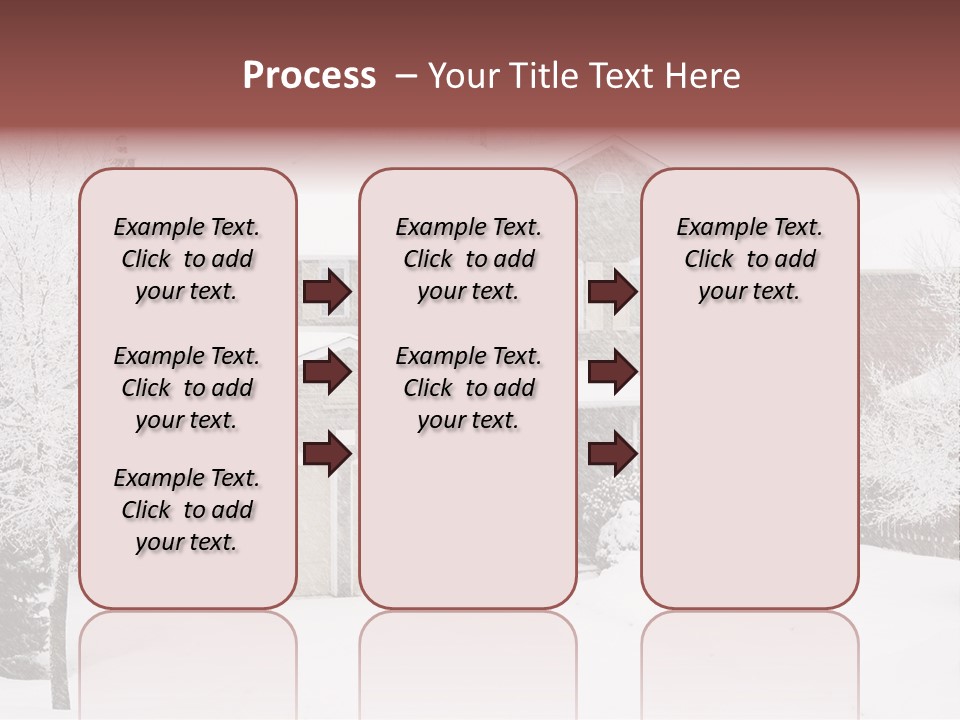 House In A Heavy Snowfall PowerPoint Template