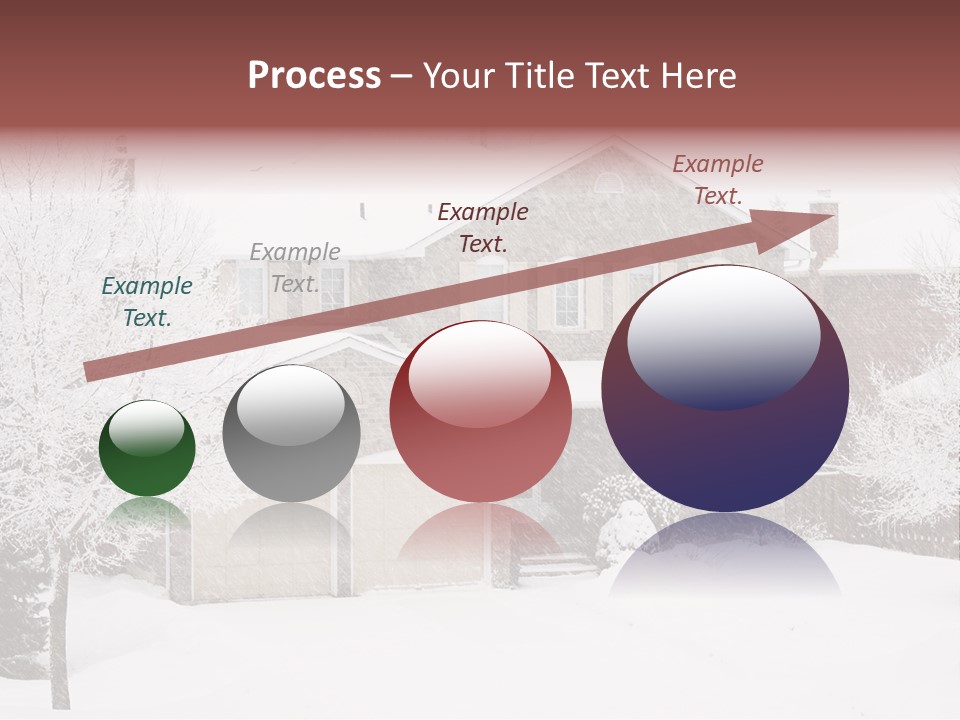 House In A Heavy Snowfall PowerPoint Template