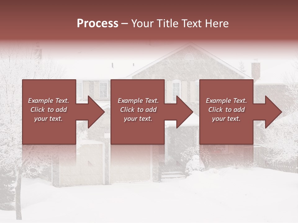 House In A Heavy Snowfall PowerPoint Template