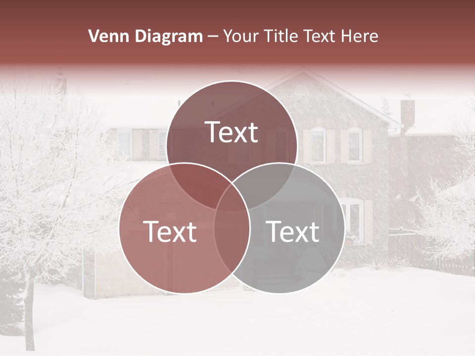 House In A Heavy Snowfall PowerPoint Template