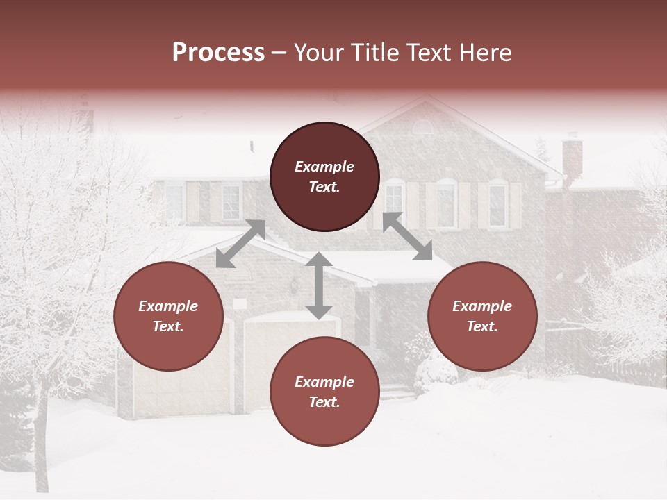 House In A Heavy Snowfall PowerPoint Template