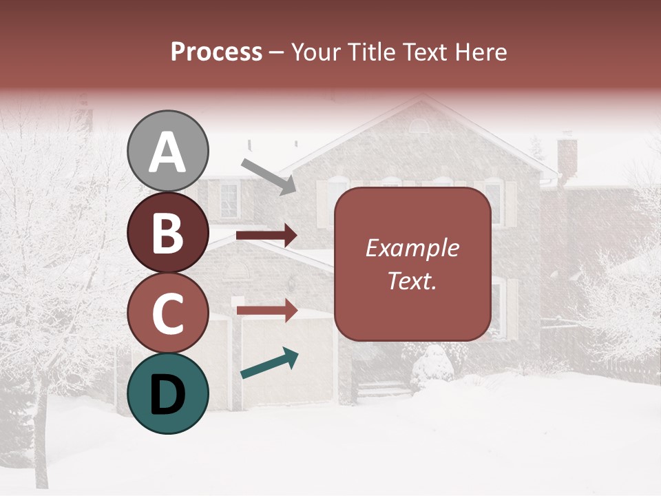 House In A Heavy Snowfall PowerPoint Template
