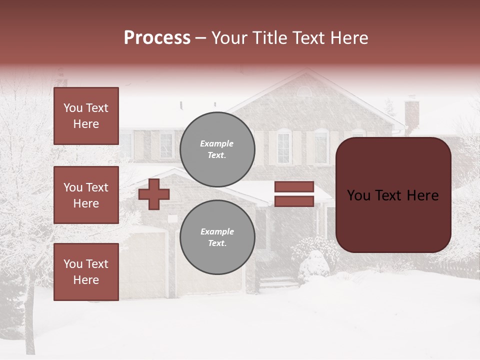 House In A Heavy Snowfall PowerPoint Template