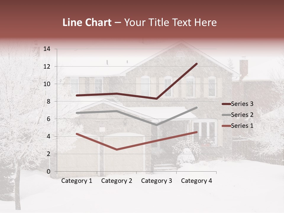 House In A Heavy Snowfall PowerPoint Template