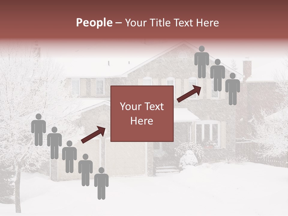 House In A Heavy Snowfall PowerPoint Template