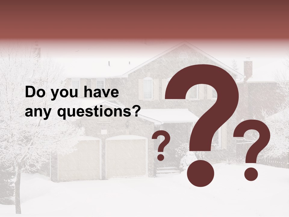 House In A Heavy Snowfall PowerPoint Template
