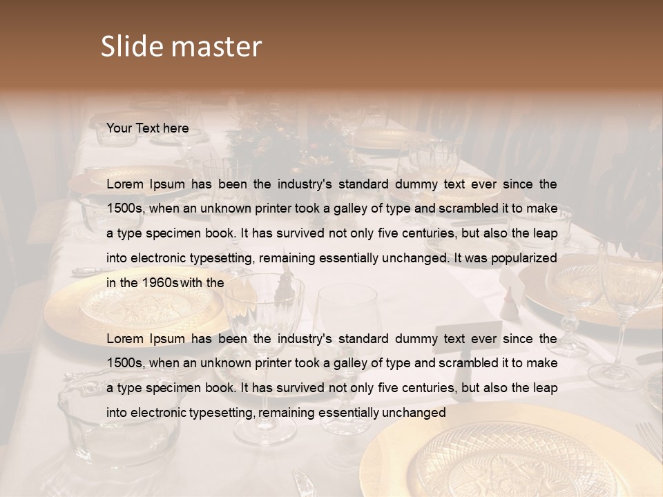 Festive Holiday Table PowerPoint Template