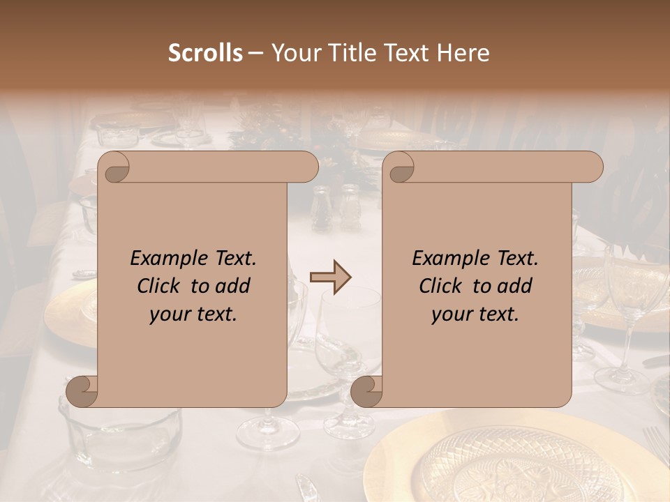 Festive Holiday Table PowerPoint Template