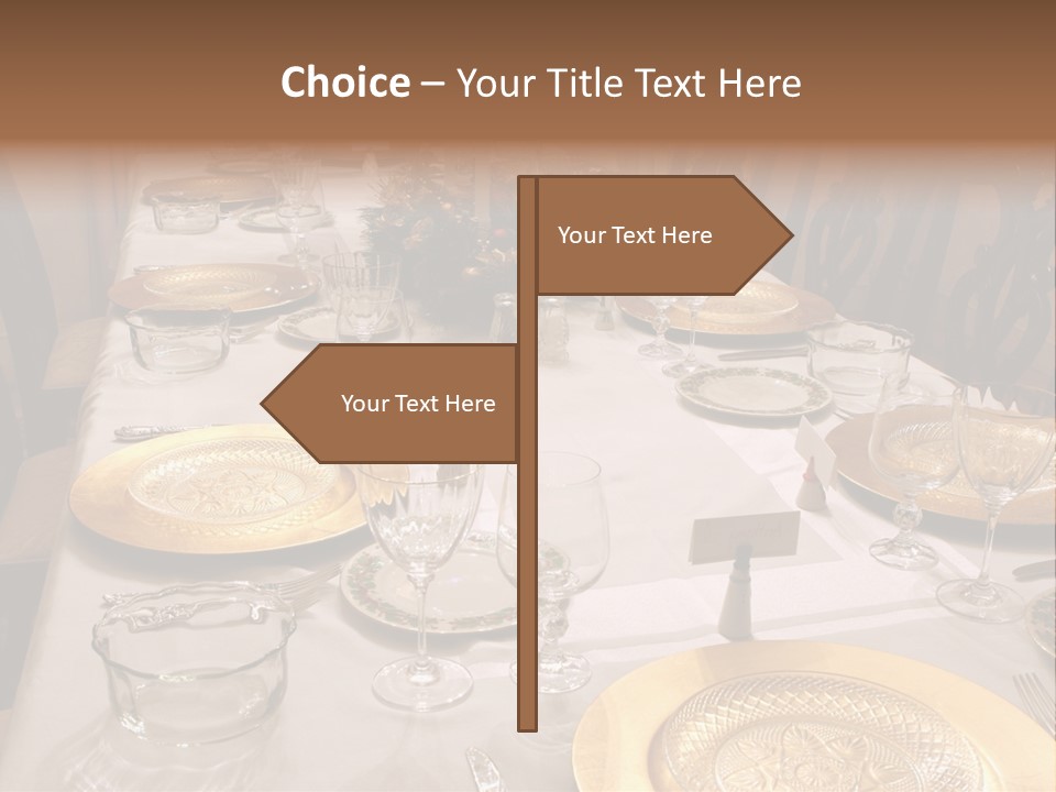 Festive Holiday Table PowerPoint Template