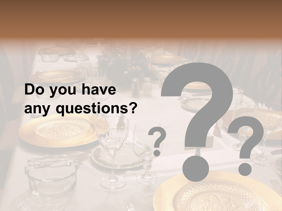 Festive Holiday Table PowerPoint Template