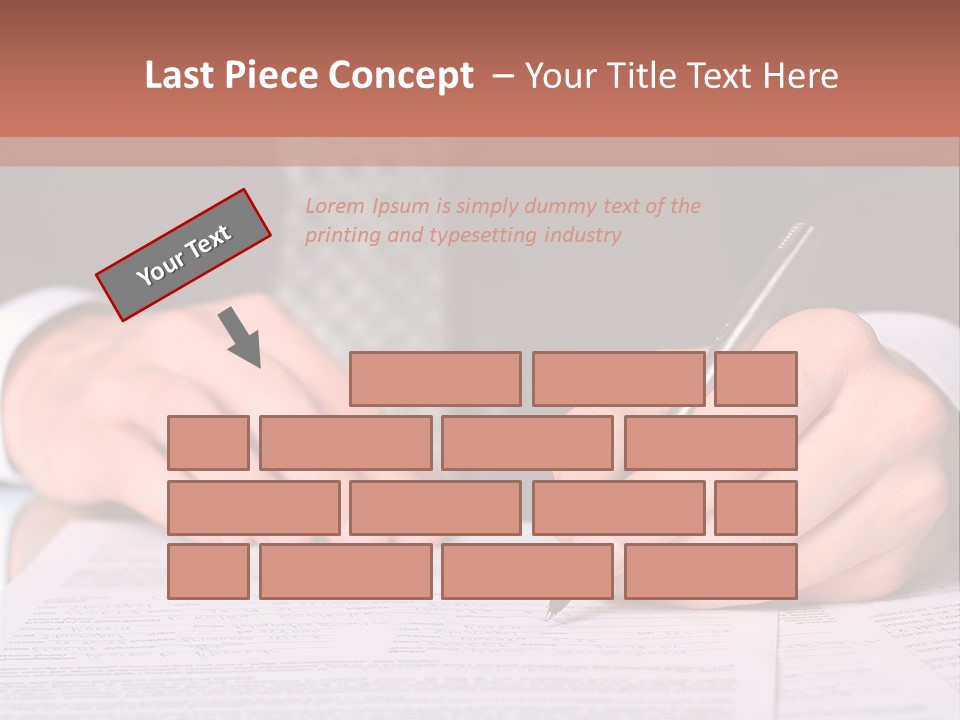 Businessman Writing On A Form PowerPoint Template