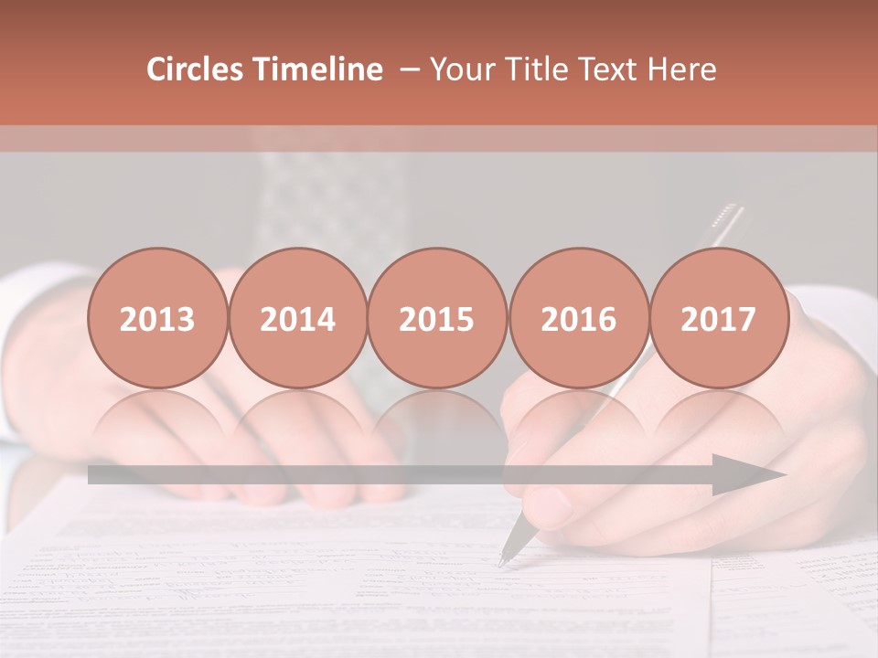 Businessman Writing On A Form PowerPoint Template