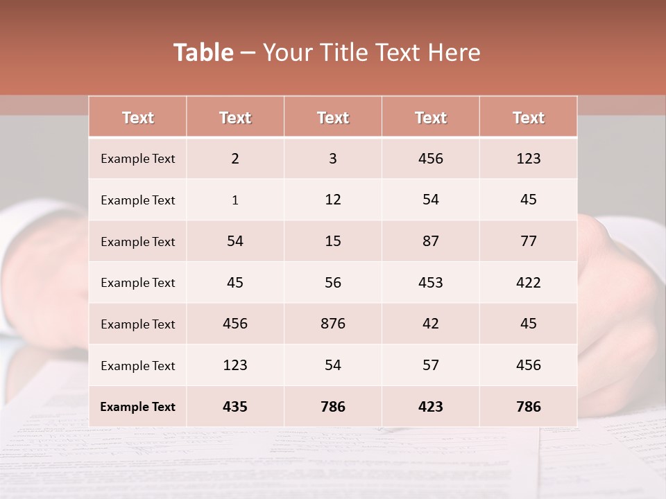 Businessman Writing On A Form PowerPoint Template
