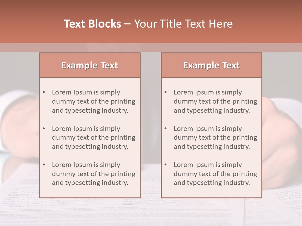Businessman Writing On A Form PowerPoint Template