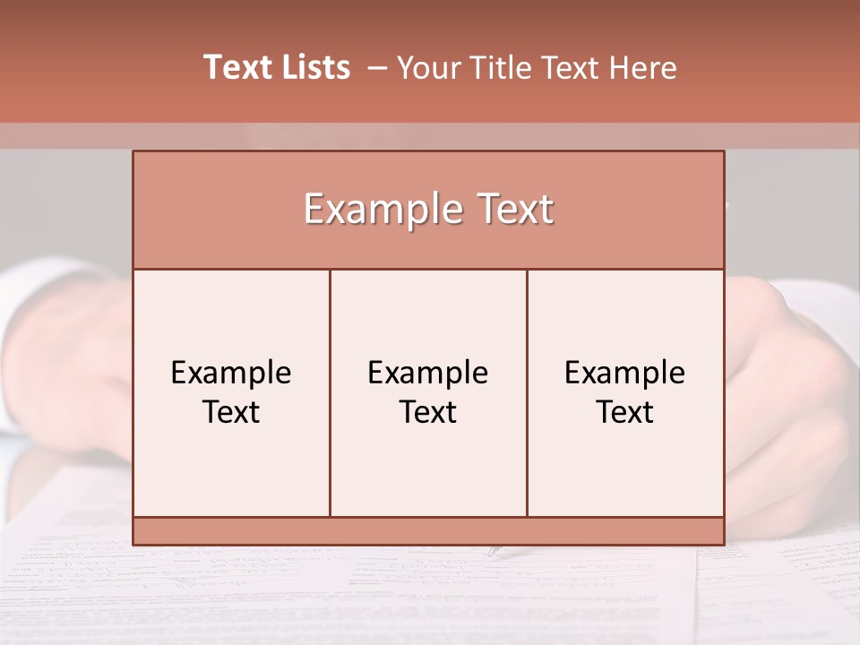 Businessman Writing On A Form PowerPoint Template
