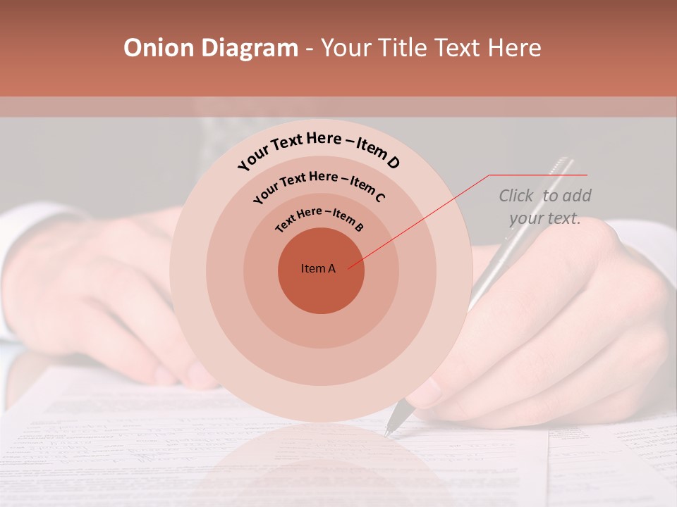 Businessman Writing On A Form PowerPoint Template