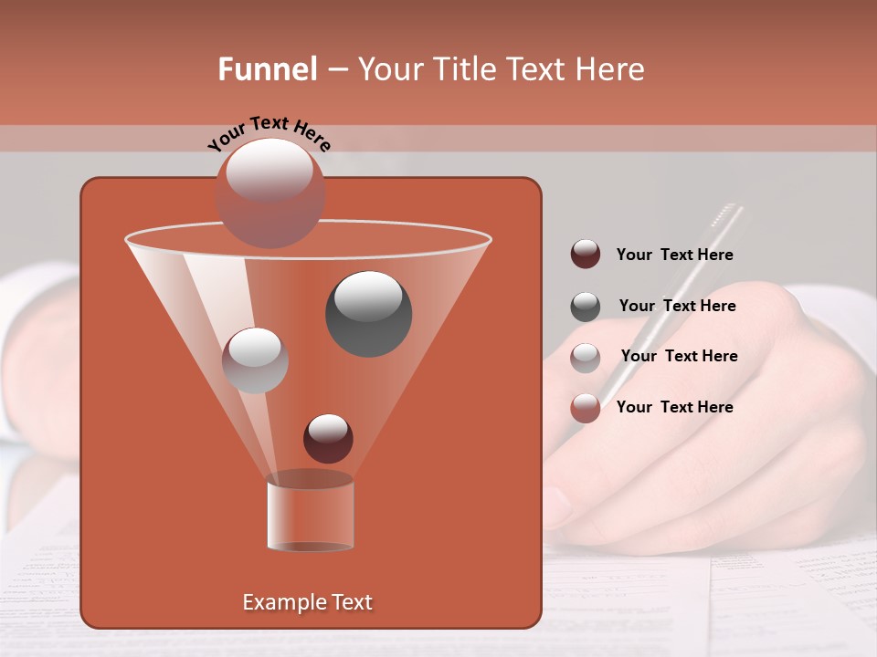 Businessman Writing On A Form PowerPoint Template