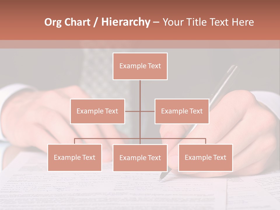 Businessman Writing On A Form PowerPoint Template