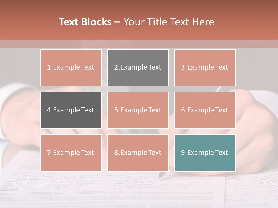Businessman Writing On A Form PowerPoint Template