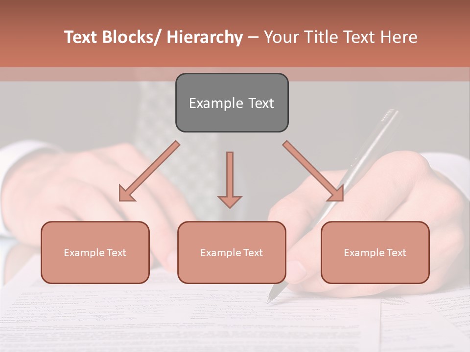 Businessman Writing On A Form PowerPoint Template