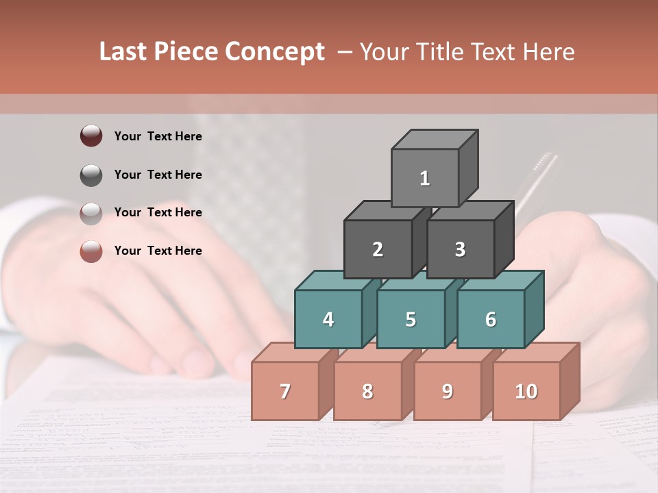 Businessman Writing On A Form PowerPoint Template