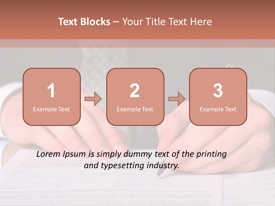 Businessman Writing On A Form PowerPoint Template