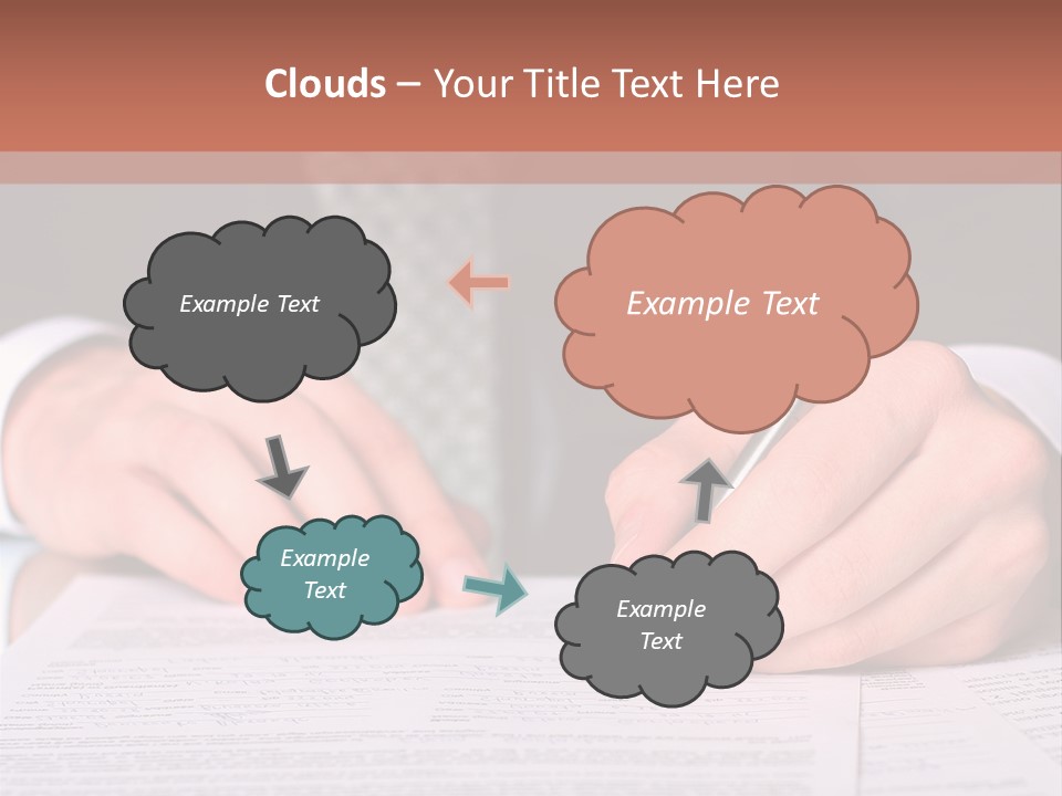 Businessman Writing On A Form PowerPoint Template