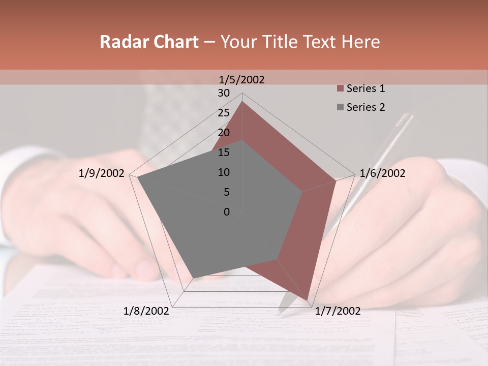 Businessman Writing On A Form PowerPoint Template
