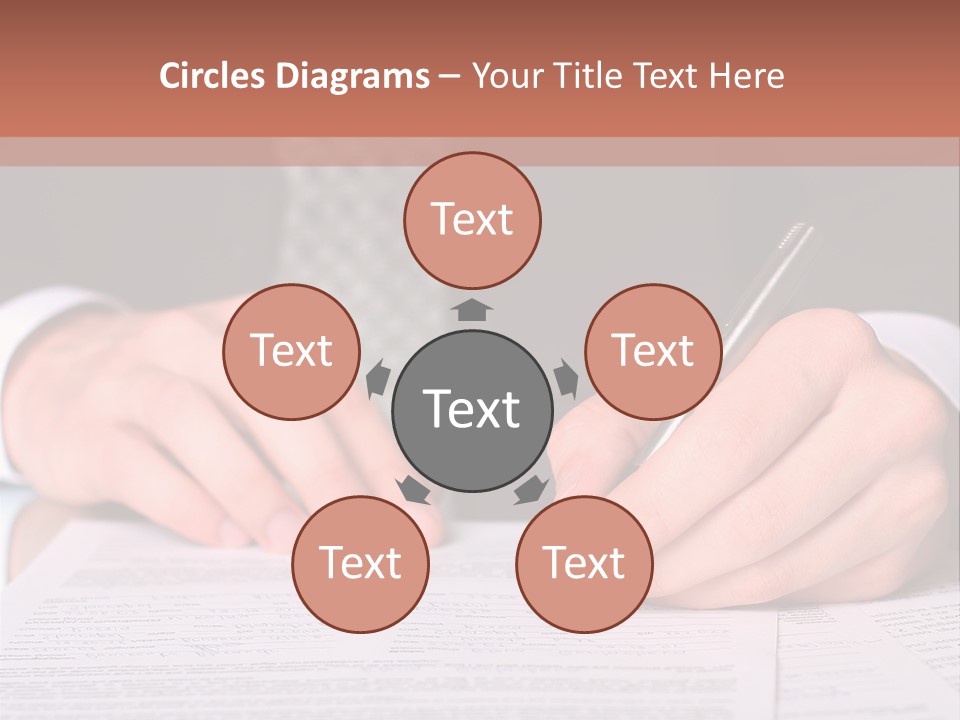 Businessman Writing On A Form PowerPoint Template